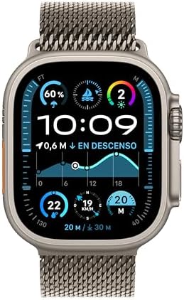 Apple Watch Ultra 2 GPS + Cellular | Reloj Deportivo Titanio Natural 49 mm | Certificado Neutral en Carbono | Talla L