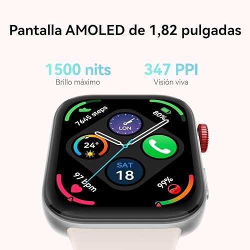 Huawei Watch FIT 3, Pantalla AMOLED de 1.82 Pulgadas para Deportes y Salud, Llamadas por Bluetooth, hasta 10 días de Bat