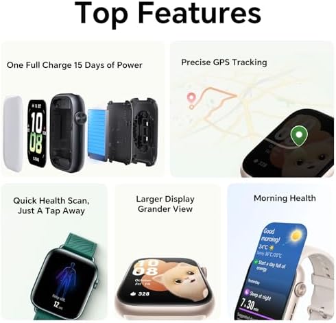  HONOR Smart Watch 5 GPS para adultos con pantalla AMOLED de 1.85", 15 días de duración de la batería
| HONOR Smart Watc