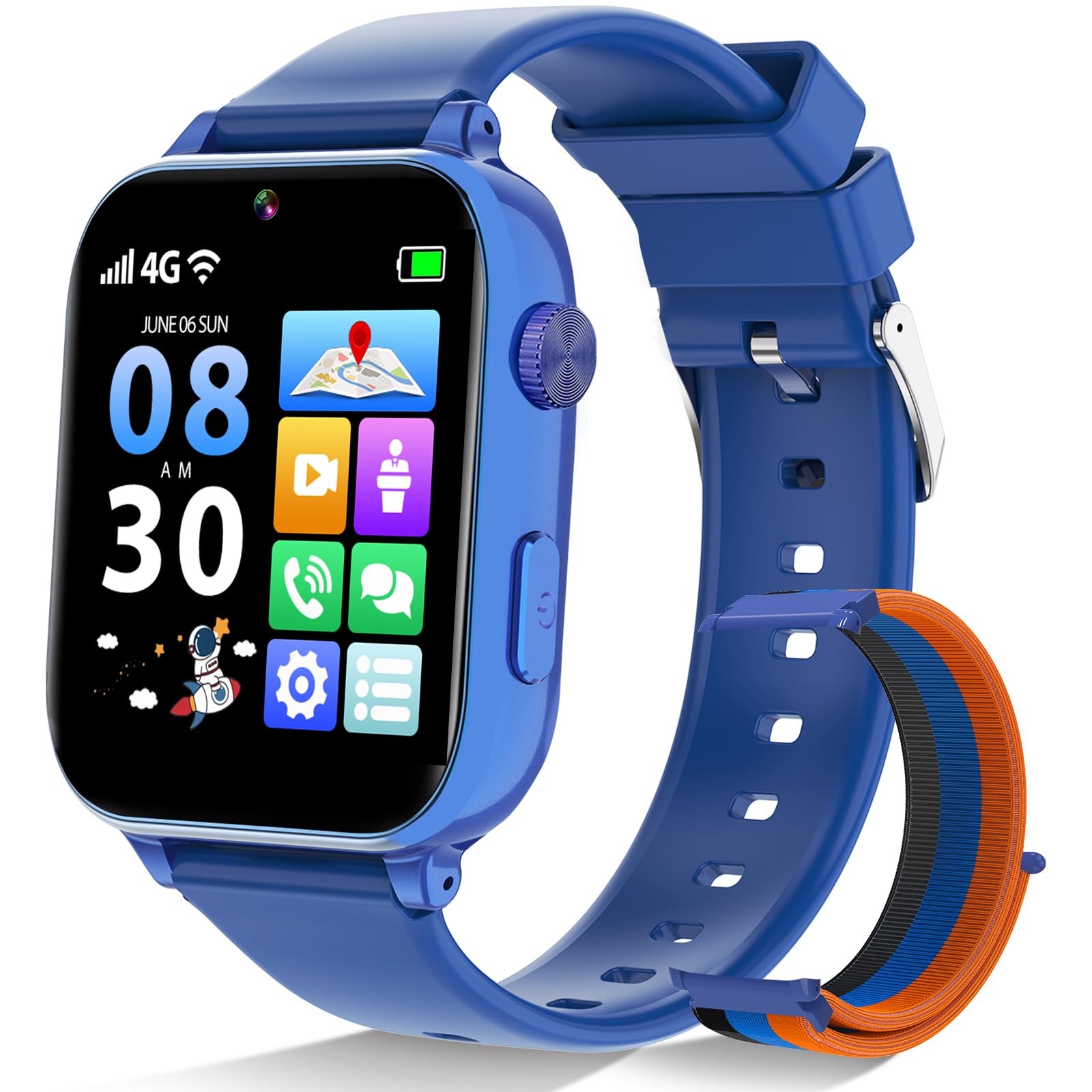4G Reloj Inteligente Niño con GPS y Chat de Voz, Regalo para Niños de 4 a 12 años (Azul)  
4G Reloj Inteligente Niño con